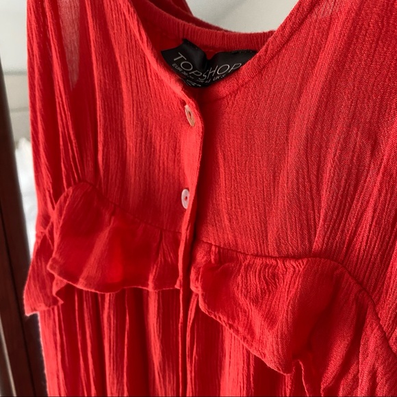 Topshop Ruffle Midi Coverup Dress - Picture 5 of 9